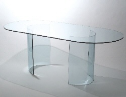 Tavolo in cristallo Twin