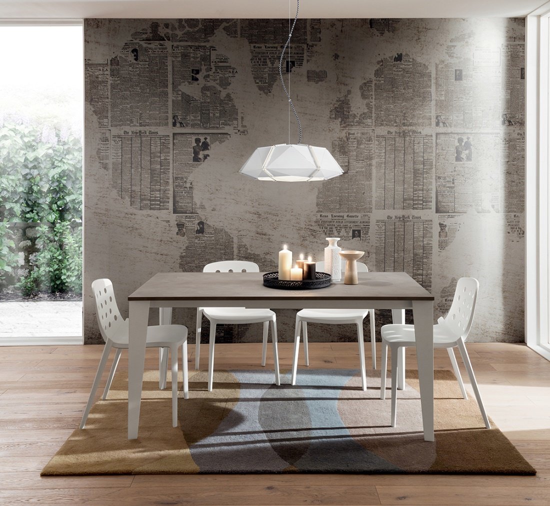 Tavolo da cucina Carlo Tavolo in legno HPL Climant Grey